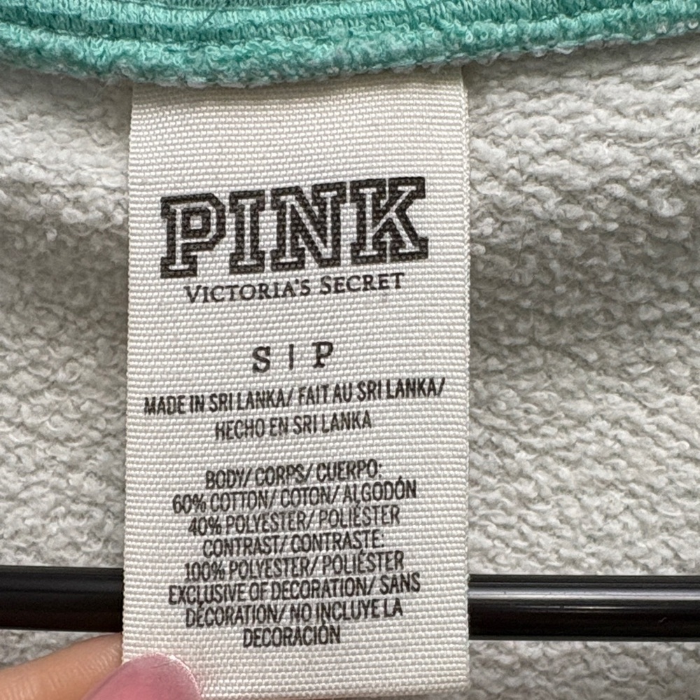 Victoria's Secret Y2K Quarter Zip Sweatshirt Size Small Love Pink - Picture 4 of 9